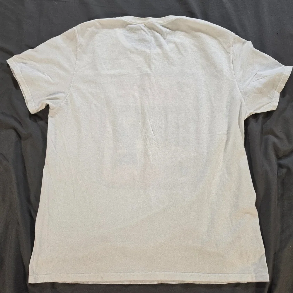 DARE Drugs Are Bad Retro Graphic T-Shirt White Mens Large Retro Cartoon Teacher